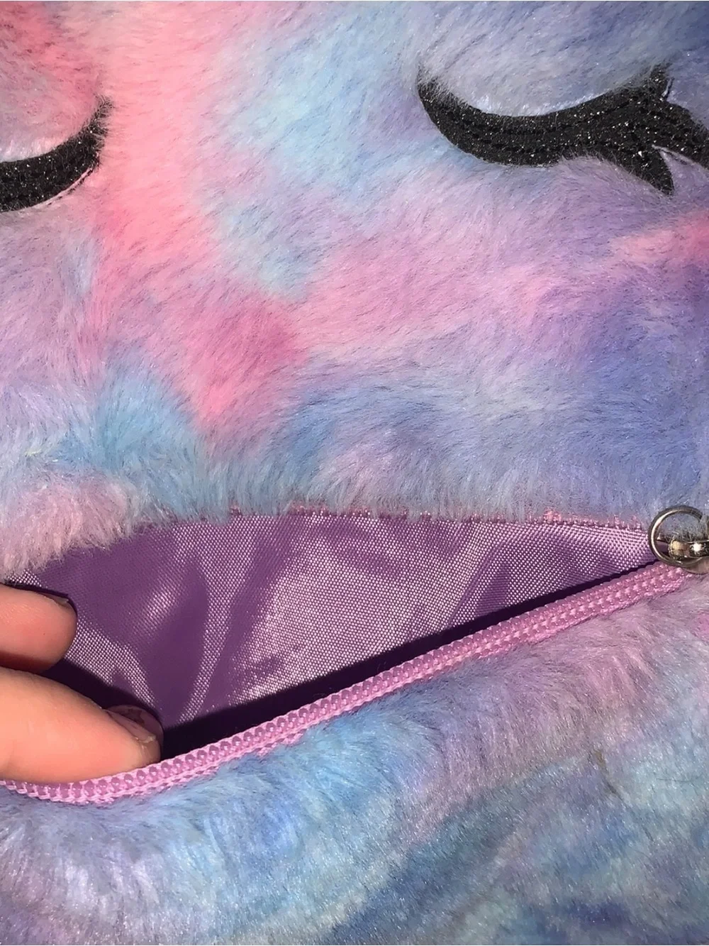 Wonder Nation Colorful Tie Dye Plush Unicorn Backpack